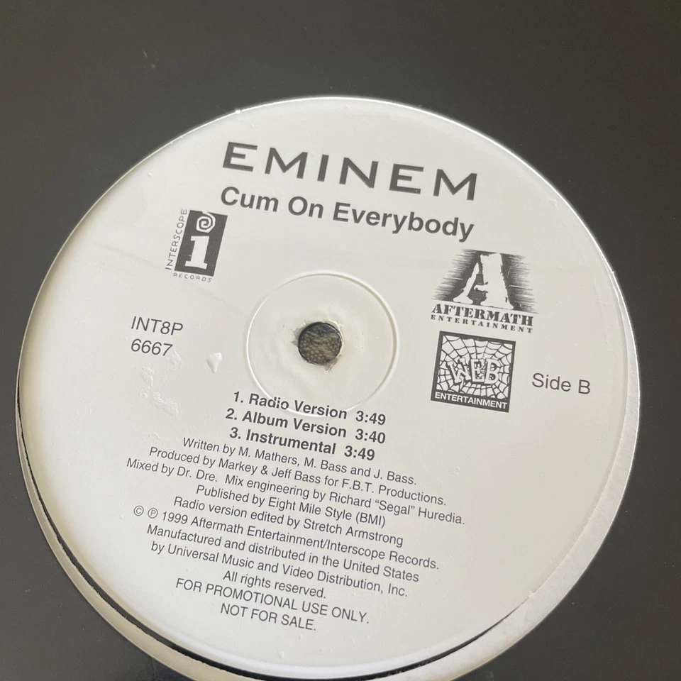 Eminem - Role Model b/w Cum On Everybody 12" Vinyl Promo Aftermath 1999 Dre Dre - Image 3 of 3