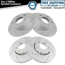 Front & Rear Brake Rotors Set For Audi Volkswagen