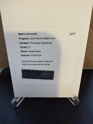 ANGEL REESE 2024 PANINI PRIZM WNBA #27 Redemption THROWBACK SIGNATURES AUTO RC