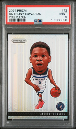 2024 Panini Prizm Prizmania Anthony Edwards #12 PSA 9