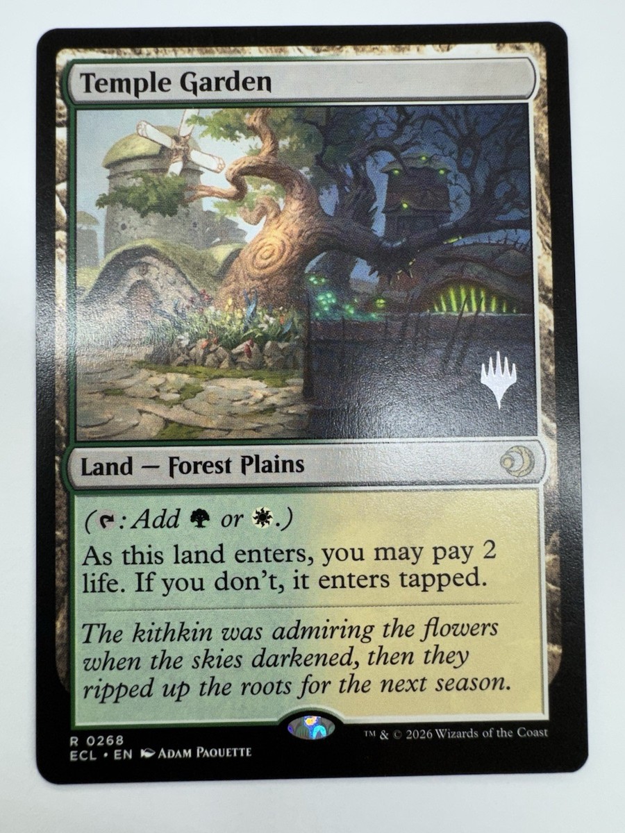 Temple Garden [Lorwyn Eclipsed] Magic MTG ECL 0268 - Shock Land PROMO | eBay