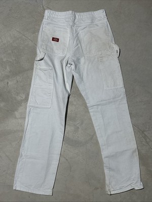 Dickies Pants Men s SZ 30x32 White Painter Carpenter Work Chore Laborer