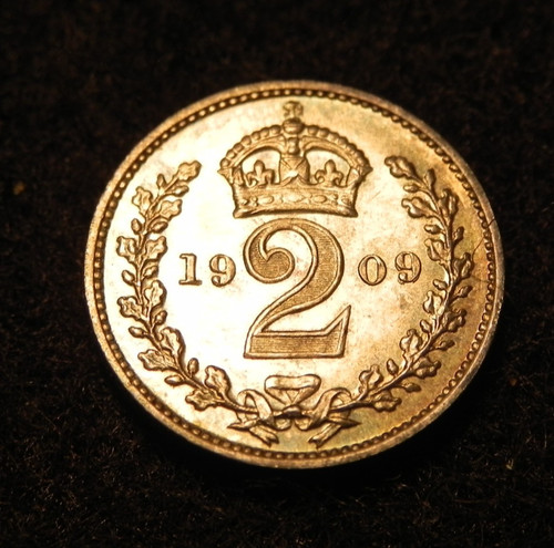 Great Britain, 1909 2 Pence, KM796, Proof Like, Mintage of only 2,695!!