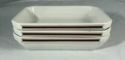 (3) Northwest Airlines First Class Retro 6.5  Dishes King Charles Fine Porcelain