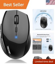 Bluetooth Mouse, 4800 DPI Wireless Mouse, 2- Battery 6 Adjustable DPI, 6 ...