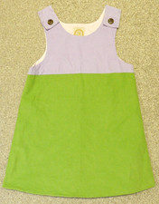 The Beaufort Bonnet Company Corduroy Shift Dress Lavender Green Sleeveless Sz 8
