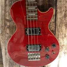 ESP Single Cut Bass Flame Maple Red Electric Bass Guitar