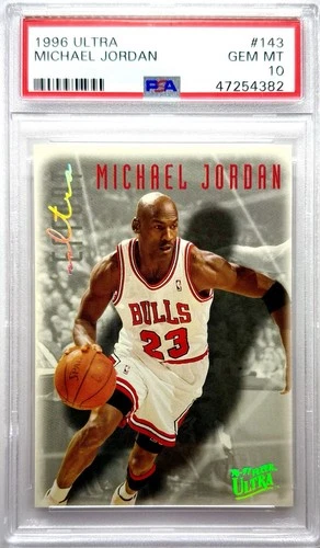 1996 Michael Jordan Fleer Ultra PSA 10 POP 486 Pristine Gem Mint Insert Bull 143