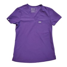 FIGS Women's XXS Purple V-Neck Catarina Scrub Top Scrubs Shirt PO 1651 FW1000