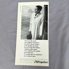 1964 Alligator Raincoat Mens Overcoat Vintage Fashion Half Page Print Ad