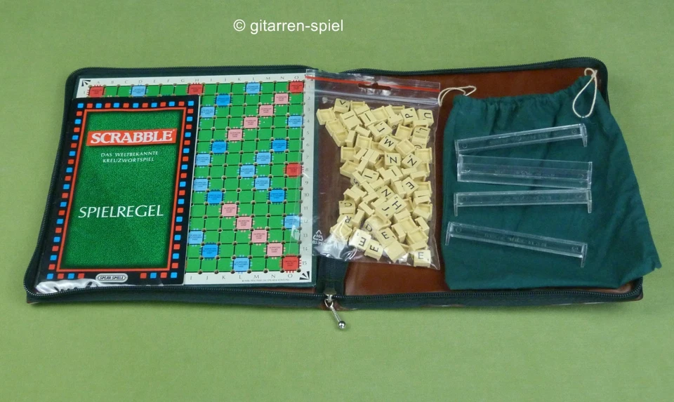 Reise-Scrabble im Kunstleder-Etui Komplett Top! von Spear-Spiele ©1986 - Bild 2 von 4