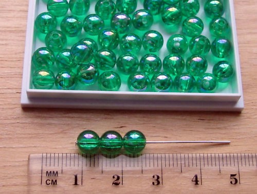150 round 6mm smooth AB transparent beads plastic acrylic choose colour - Picture 6 of 22