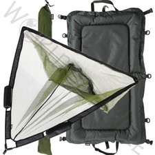 Carp Fishing Beanie Unhooking Mat and 42" Dual Net Float NGT Landing Net and Bag