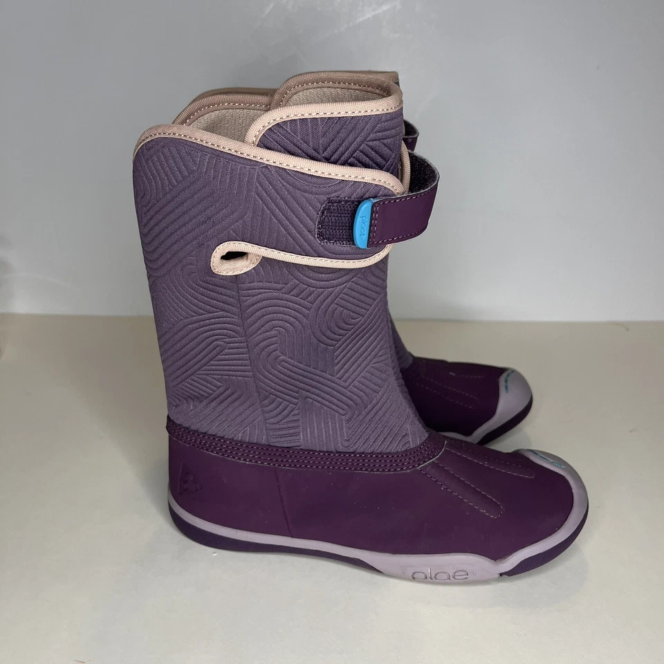 Plae Thandi 靴子 青少年 尺寸 2 紫色 防水 雨雪 — 第 3/4 张图片