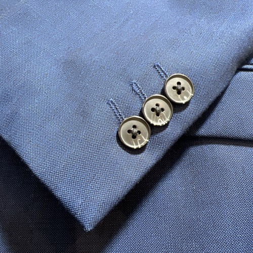 TAYLOR & WRIGHT Blue Skinny Fit Modern Wool Blend 2 Piece Suit C38R W32 L30 - Picture 16 of 19