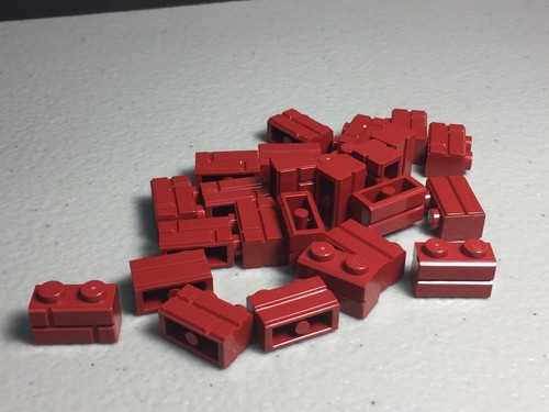 LEGO Lote de 25 Ladrillos de Perfil de Masonería 1x2 Rojo Oscuro - NUEVO - Auténtico LEGO 98283 - Imagen 7 de 7
