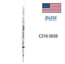 AIXUN T210 Solder Iron Tip, C210-S020, Curved Tip 