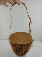 Handmade Native American Folk Art  Bongo Rattle Hand Drum