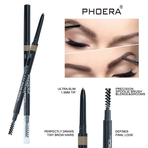 UK Waterproof Ultra Thin Tip Eye Brow Eyebrow Pen Pencil W/ Brush Makeup Tool - Picture 4 of 15