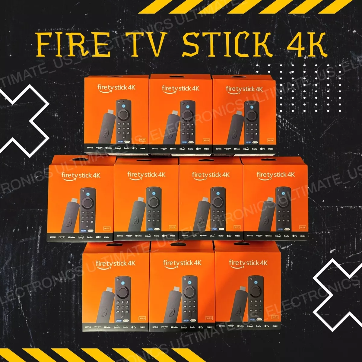 10 LOT Amazon Fire Stick 4K UHD Wi Fi 6 2023 Latest Version