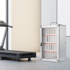 36 Slots Cell Phones Storage Cabinet Aluminum Alloy Pocket Chart Cell Phones Box