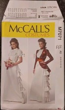 UNCUT McCall  s 7071 Victorian Steampunk Wedding Dress Costume pattern size 6-14