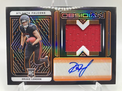 Drake London [Jersey Autograph Orange] #204 2022 Panini Obsidian card