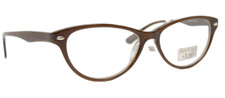 Corinne McCormack Silky Gldn Brown Cat Eye Reading Glasses KAYLEE Choose Diopter
