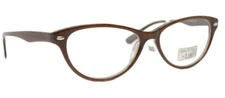Corinne McCormack Silky Gldn Brown Cat Eye Reading Glasses KAYLEE Choose Diopter