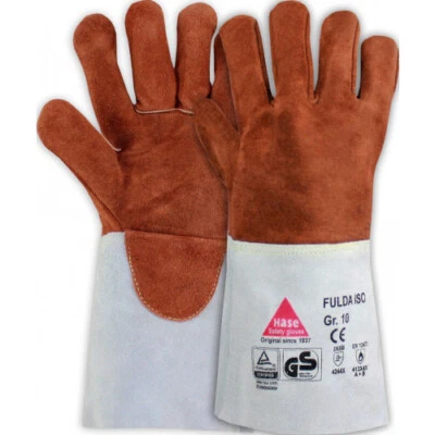 Schweißerhandschuh Hase FULDA-ISO Arbeitshandschuhe Leder Hitzebeständig Gr.8-12 - Bild 1 von 2