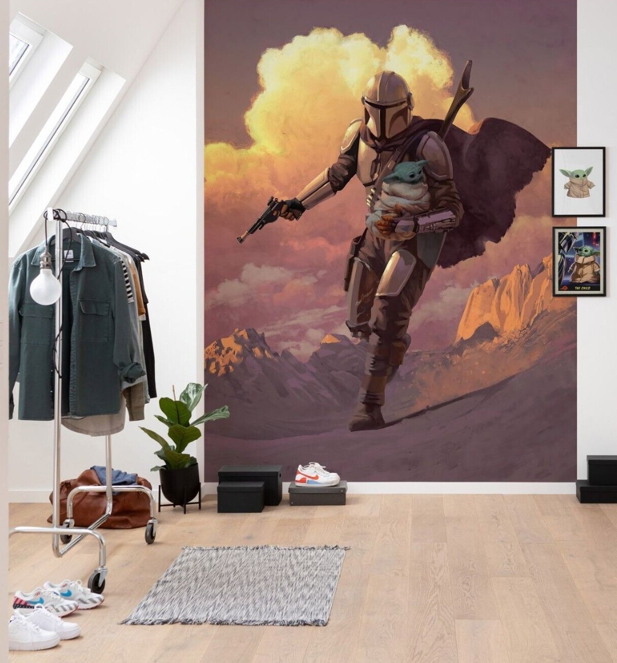 Mandalorian Giant Size Wallpaper Mural Star Wars poster style photo wall decor