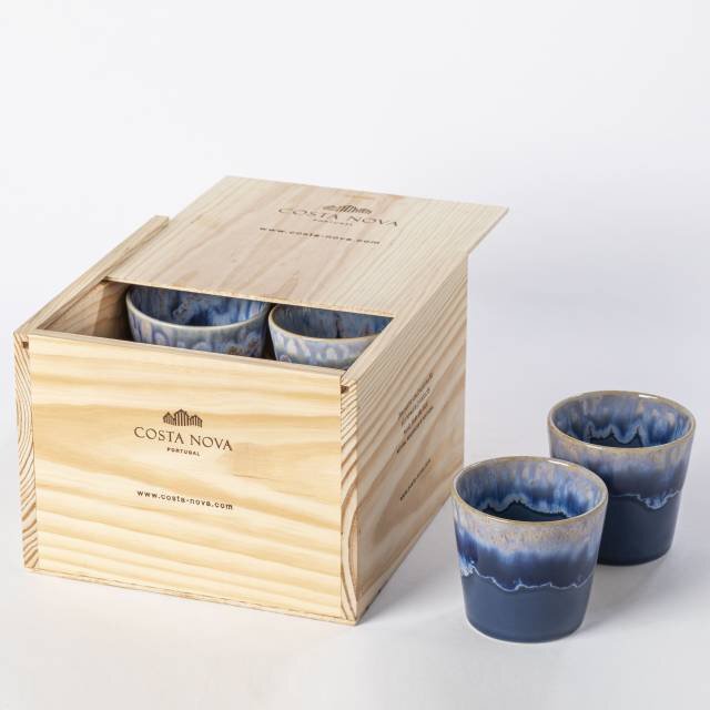 Grespresso - Caja De Regalo 8 Tazas Lungo Denim - Lscs 12 Costa Nova Taza Taza De Café
