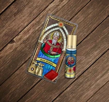 St Nicholas 3rd class Relic holy prayer card and relic anointing oil.