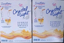 2 BOXES Crystal Light On The Go Sticks Sunrise Classic Orange - 30 ct each 8/26
