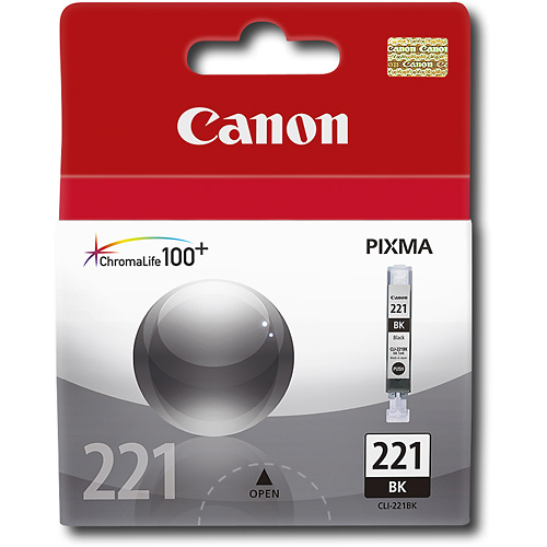 Genuine Canon CLI-221BK 221 OEM Black Ink Cartridge (2946B001) - Picture 1 of 1