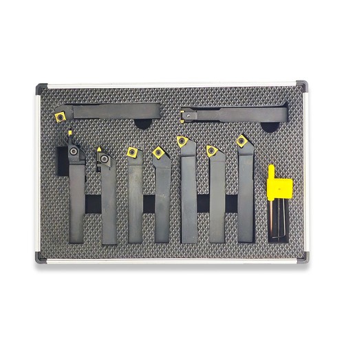 9PC WENDESCHNEIDWERKZEUG SET 16MM SCHAFT DREHEN TRENNEN BOHREN NUTEN RDGTOOLS - Bild 2 von 2