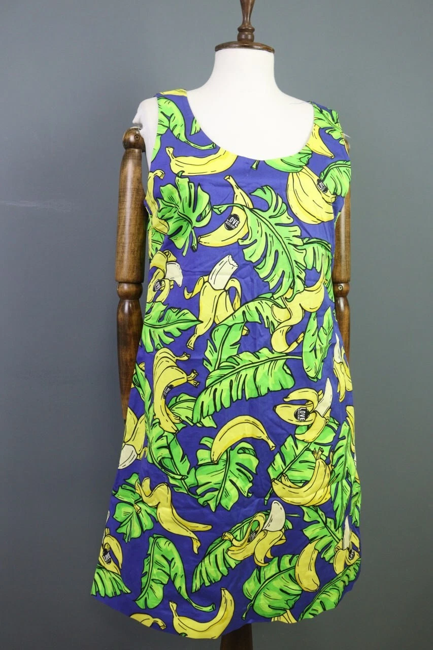 Abito corto LOVE MOSCHINO multicolore senza maniche frutta senza maniche taglia US 10 I 46