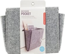 Kikkerland Bedside Felt Storage Pocket Novelty Gift Idea and Storage Accessory