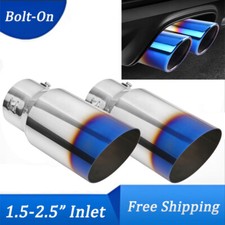 Set Of 2 Exhaust Tip For 1.5-2.5 Inlet 4 Outlet 9 Long Stainless Steel Pipe Set Of 2 Exhaust Tip For 1.5-2.5 Inlet 4 Outlet 9 Long Stainless Steel Pipe