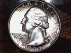 1964 P WASHINGTON QUARTER HIGH GRADE WITH TONING 90% SILVER 02
