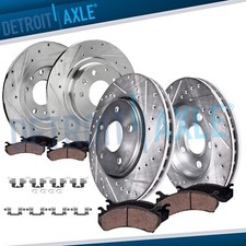AWD Front Rear Drilled Rotors Ceramic Brake Pads for 2016 2017 2018 Mazda CX-3
