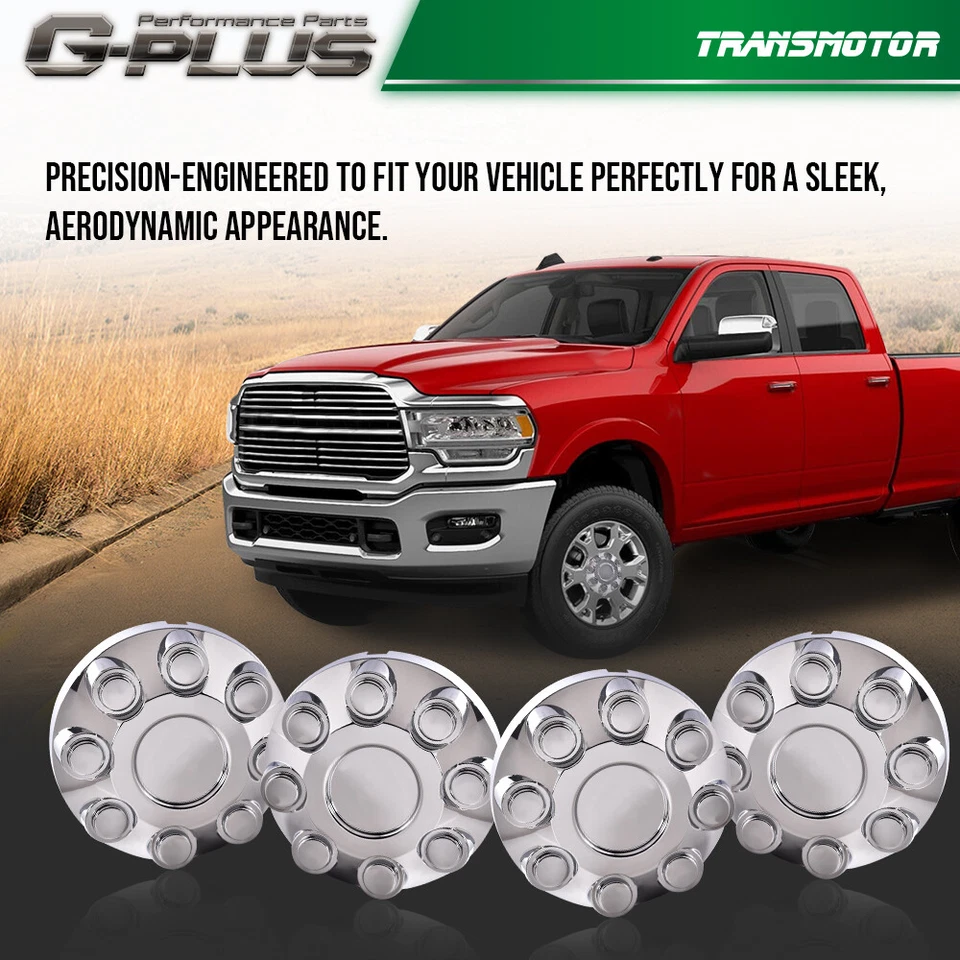 4x Chrome 17" Wheel Center Hub Caps 8 Lug Covers Fit For 2003-13 Ram 2500 3500 - Image 3 of 4