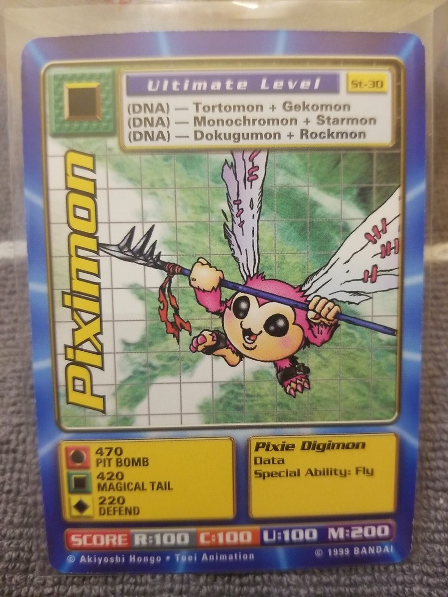 1999 Digimon Digital Monsters Trading Card Game 1st Edition Piximon #ST-30  Data