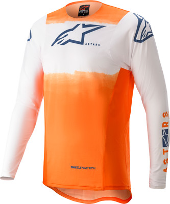 Alpinestars Supertech Foster Jersey White/orange/dark Blue Md 3760722-2407-M