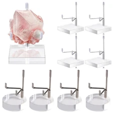 2/4Pcs Display Stand Geode Fossil Mineral Rock Crystal Ball Agate Acrylic Holder