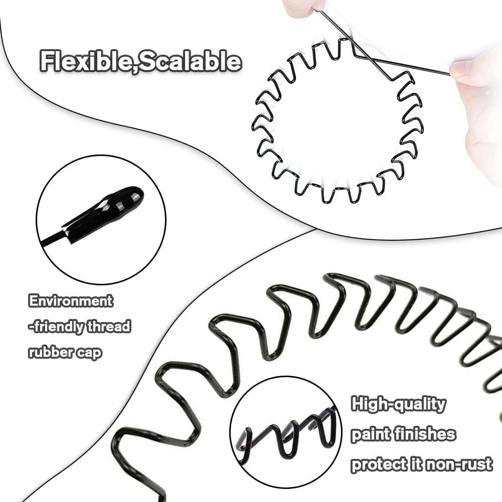 KELUBATU Metal Headbands for Men Fashion Headbands for Women, Unisex