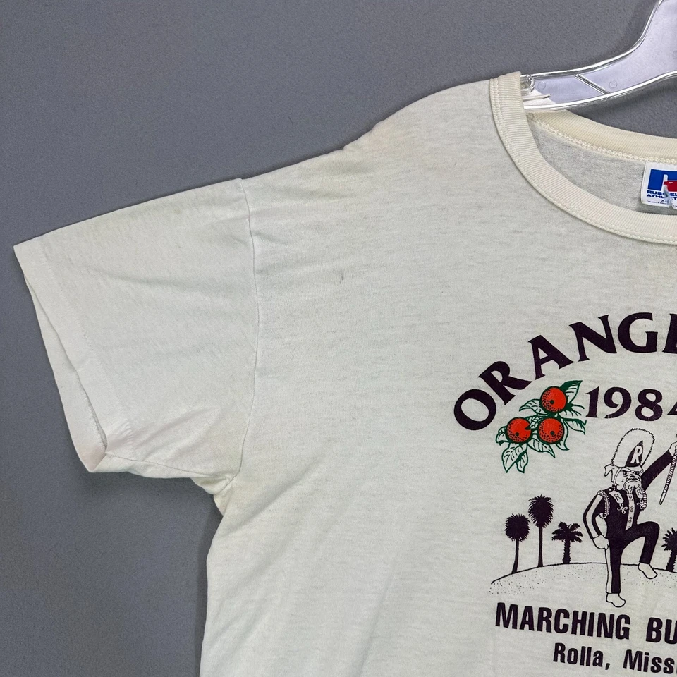 Camiseta De Colección Años 80 Puntada Única Rolla Missouri Banda de Marcha Orange Bowl Bulldog Foto 3 de 4