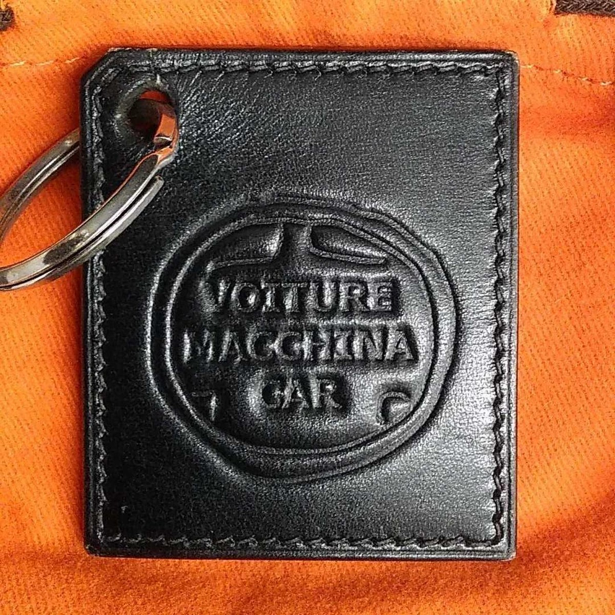 HERMES Key Ring Holder Black Campagne Leather Ligne Picto Porte 