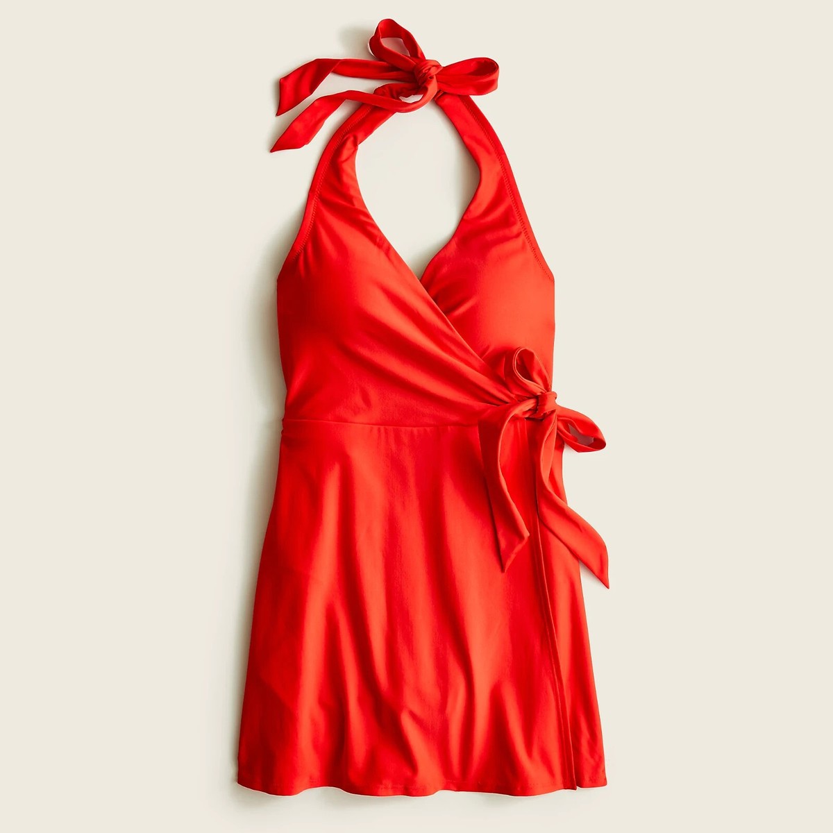 J. CREW Halter wrap swim dress, Swimsuit, Bright Cerise, Size 10, NWT | eBay