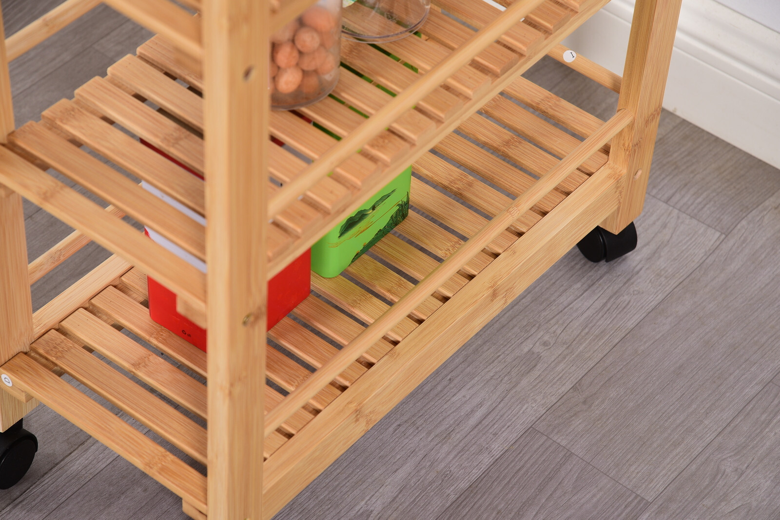 Slimline Kitchen Cart Wheels Narrow Rack Organiser Wheeled Portable